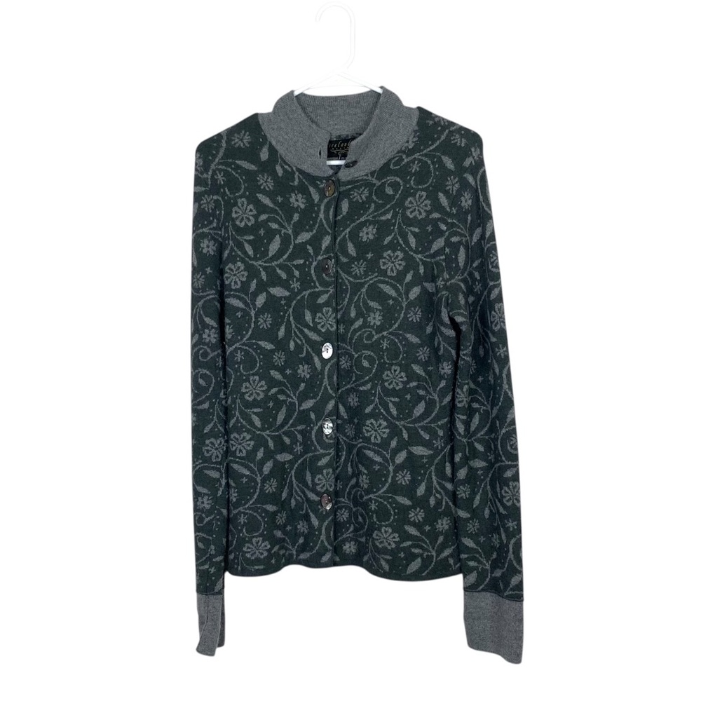 Icelandic designs angora blend button front cardigan size medium